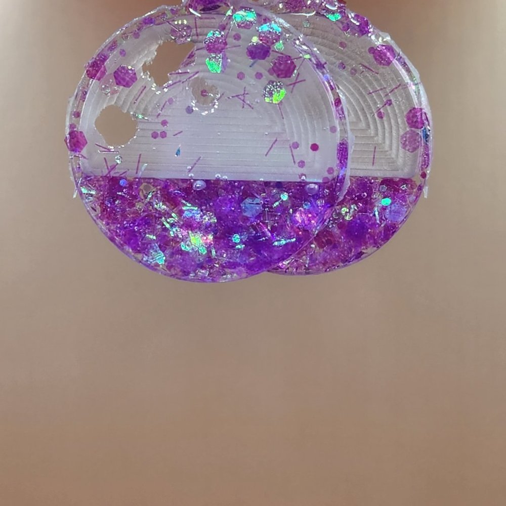 💟💜NEW Purple on Purpose Collection Round Fashion Earrings